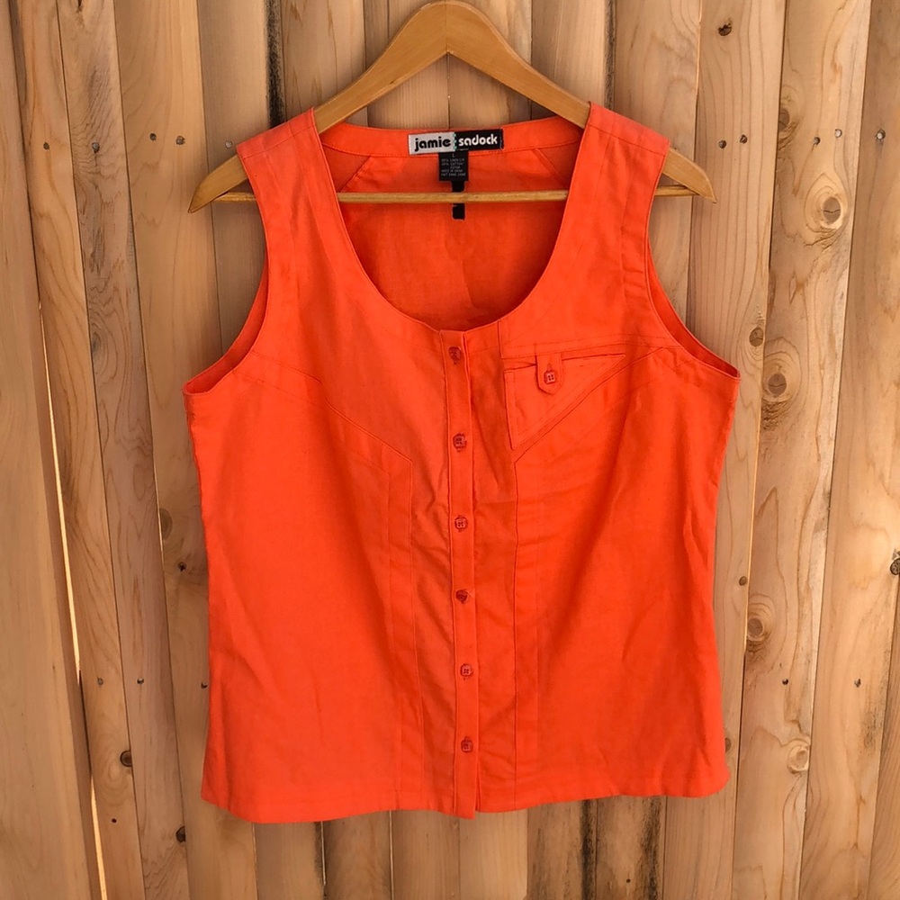 Jamie Sadock orange 100% cotton top size L